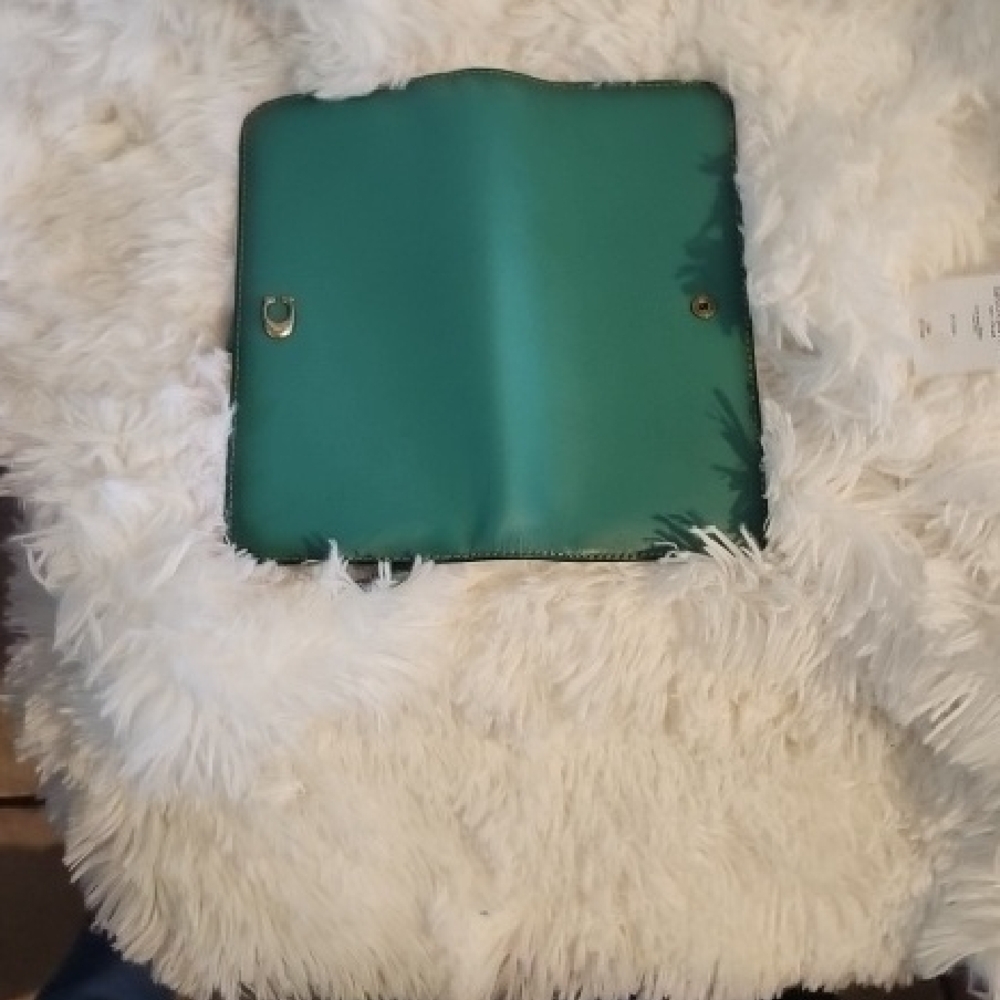 Coach Teal Soft Leather Wallet - Picture 5 of 7